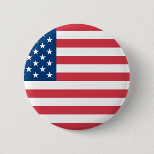 Amerikaanse vlag ronde button 5,7 cm