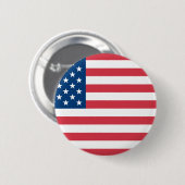 Amerikaanse vlag ronde button 5,7 cm (Voorkant /achterkant)