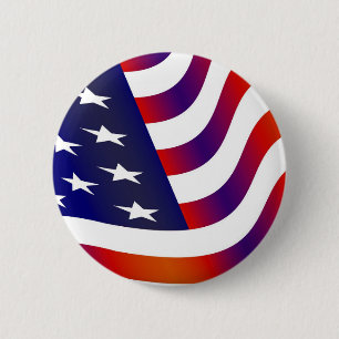 Amerikaanse vlag ronde button 5,7 cm