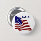 Amerikaanse vlag ronde button 5,7 cm (Voorkant /achterkant)