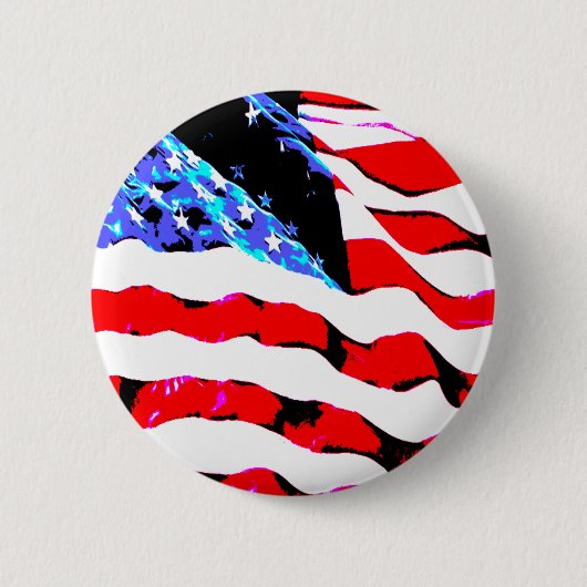 Amerikaanse vlag ronde button 5,7 cm (Voorkant)