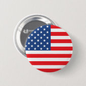 Amerikaanse vlag ronde button 5,7 cm (Voorkant /achterkant)
