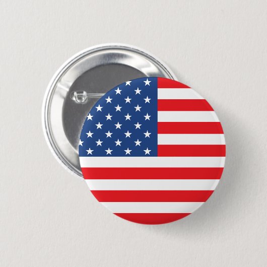 Amerikaanse vlag ronde button 5,7 cm (Voorkant /achterkant)
