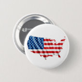 Amerikaanse vlag ronde button 5,7 cm (Voorkant /achterkant)