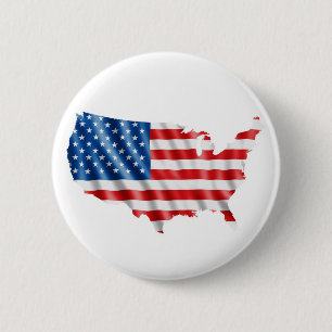 Amerikaanse vlag ronde button 5,7 cm