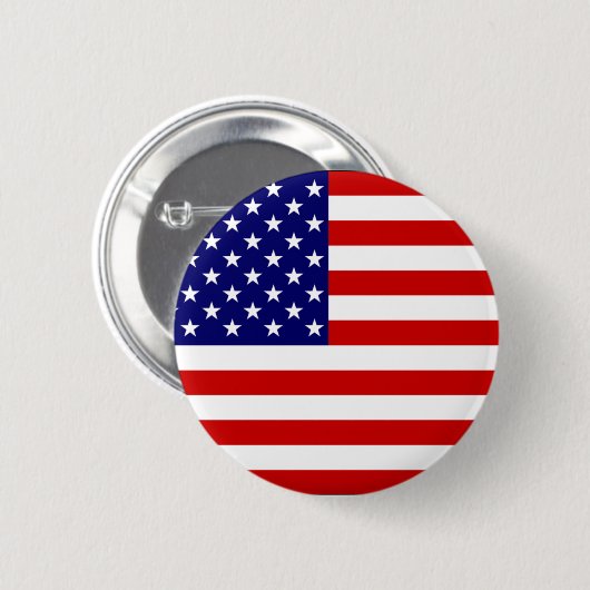 Amerikaanse vlag ronde button 5,7 cm (Voorkant /achterkant)