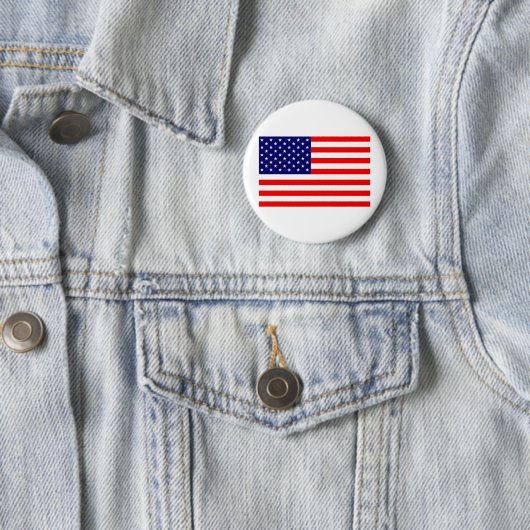 Amerikaanse vlag ronde button 5,7 cm (In situ)
