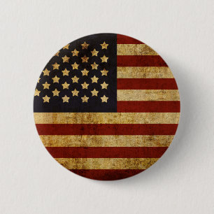 Amerikaanse vlag Ronde Button 5,7 Cm