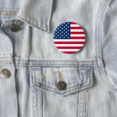 Amerikaanse vlag ronde button 5,7 cm (In situ)
