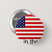 Amerikaanse vlag ronde button 5,7 cm (Voorkant /achterkant)