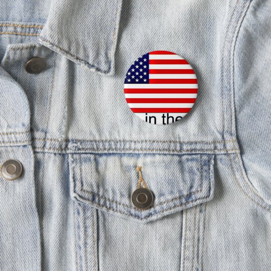 Amerikaanse vlag ronde button 5,7 cm (In situ)