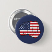 Amerikaanse vlag ronde button 5,7 cm (Voorkant /achterkant)