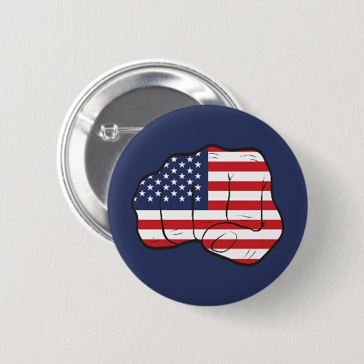 Amerikaanse vlag ronde button 5,7 cm (Voorkant /achterkant)