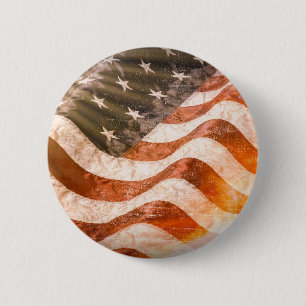 Amerikaanse vlag ronde button 5,7 cm