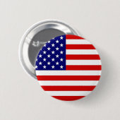 Amerikaanse vlag ronde button 5,7 cm (Voorkant /achterkant)