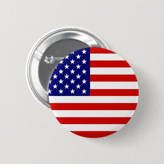 Amerikaanse vlag ronde button 5,7 cm (Voorkant /achterkant)