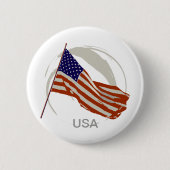 Amerikaanse vlag ronde button 5,7 cm (Voorkant)