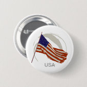 Amerikaanse vlag ronde button 5,7 cm (Voorkant /achterkant)