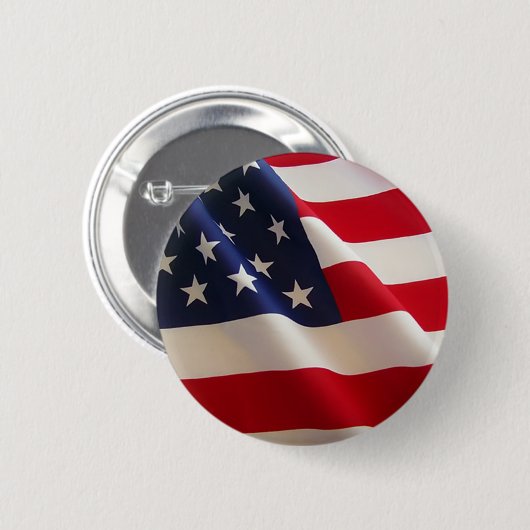 Amerikaanse vlag ronde button 5,7 cm (Voorkant /achterkant)