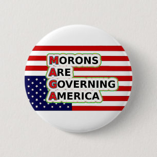 Amerikaanse vlag ronde button 5,7 cm