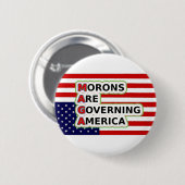 Amerikaanse vlag ronde button 5,7 cm (Voorkant /achterkant)