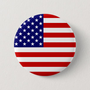 Amerikaanse vlag ronde button 5,7 cm