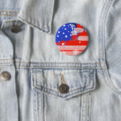 Amerikaanse vlag ronde button 5,7 cm (In situ)