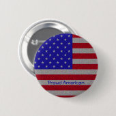 Amerikaanse vlag ronde button 5,7 cm (Voorkant /achterkant)