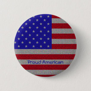 Amerikaanse vlag ronde button 5,7 cm