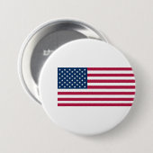 Amerikaanse vlag ronde button 7,6 cm (Voorkant /achterkant)