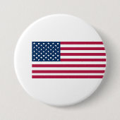 Amerikaanse vlag ronde button 7,6 cm (Voorkant)