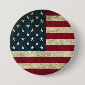 Amerikaanse vlag ronde button 7,6 cm (Voorkant)