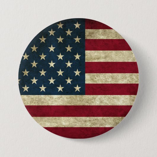 Amerikaanse vlag ronde button 7,6 cm (Voorkant)