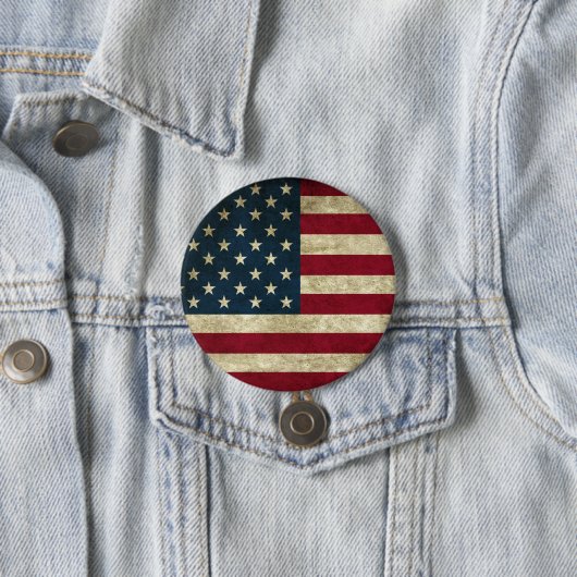 Amerikaanse vlag ronde button 7,6 cm (In situ)