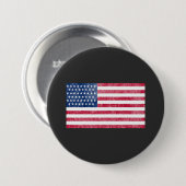 Amerikaanse vlag ronde button 7,6 cm (Voorkant /achterkant)