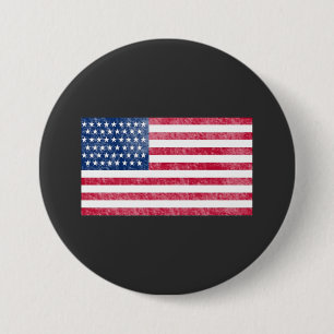 Amerikaanse vlag ronde button 7,6 cm