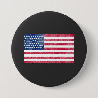 Amerikaanse vlag ronde button 7,6 cm