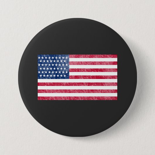 Amerikaanse vlag ronde button 7,6 cm (Voorkant)