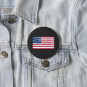 Amerikaanse vlag ronde button 7,6 cm (In situ)