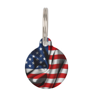 Amerikaanse Vlag Ronde Hondentag Huisdierpenning