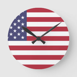 Amerikaanse vlag ronde klok