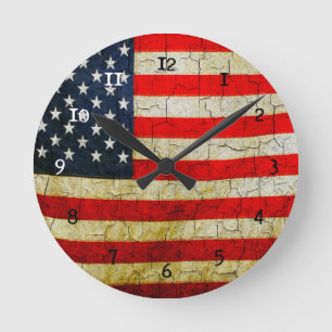 Amerikaanse vlag ronde klok