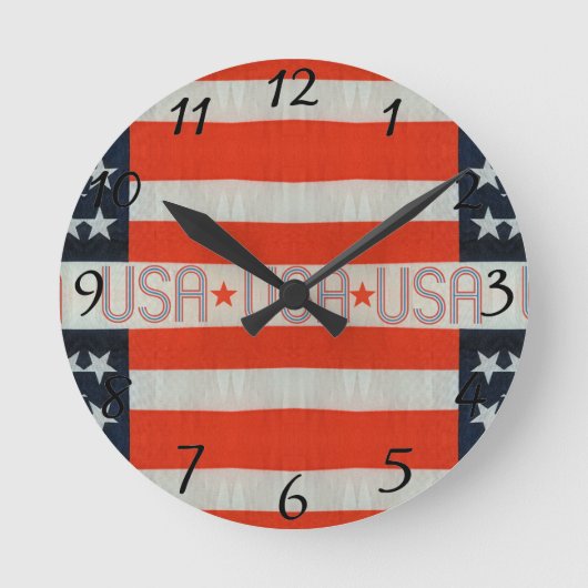 Amerikaanse vlag ronde klok (Voorkant)