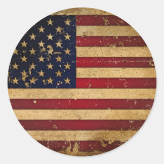 Amerikaanse vlag ronde sticker