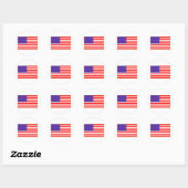 Amerikaanse vlag ronde sticker (Vel)