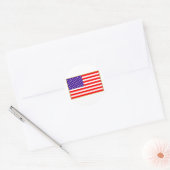 Amerikaanse vlag ronde sticker (Envelop)