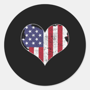 Amerikaanse vlag ronde sticker