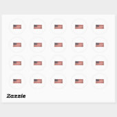 Amerikaanse vlag ronde sticker (Vel)
