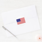 Amerikaanse vlag ronde sticker (Envelop)