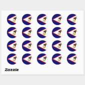 Amerikaanse vlag ronde sticker (Vel)